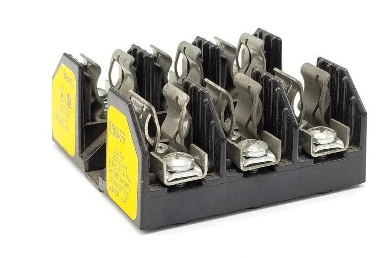 Used BUSS R25030-3PR FUSEHOLDER, 250V, 30AMP, 3POLE, R250303PR