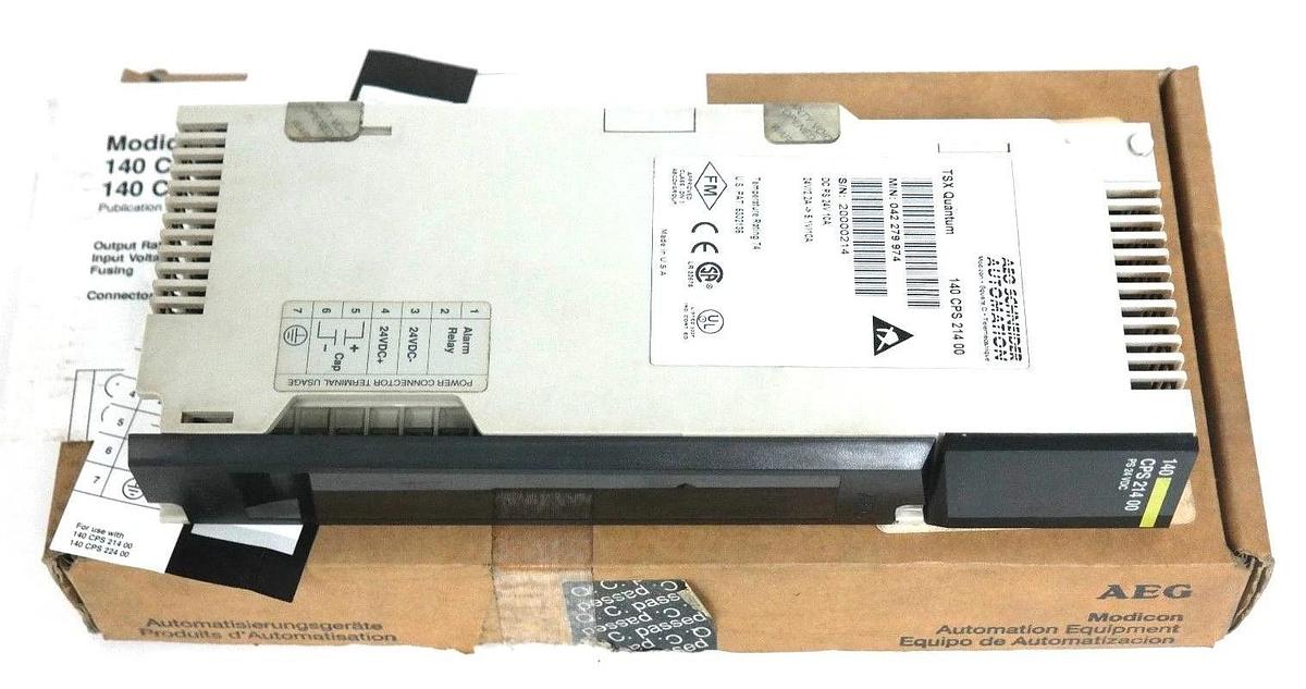 Used AEG SCHEIDER 140 CPS 214 00 POWER SUPPLY 042279974 PS 24VDC, 8/10A, 140CPS21400