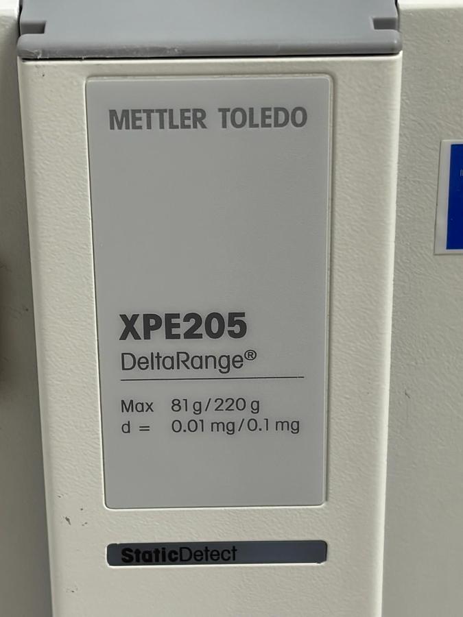 Used Mettler Toledo XPE205DR DeltaRange Analytical Lab Balance Scale StaticDetect