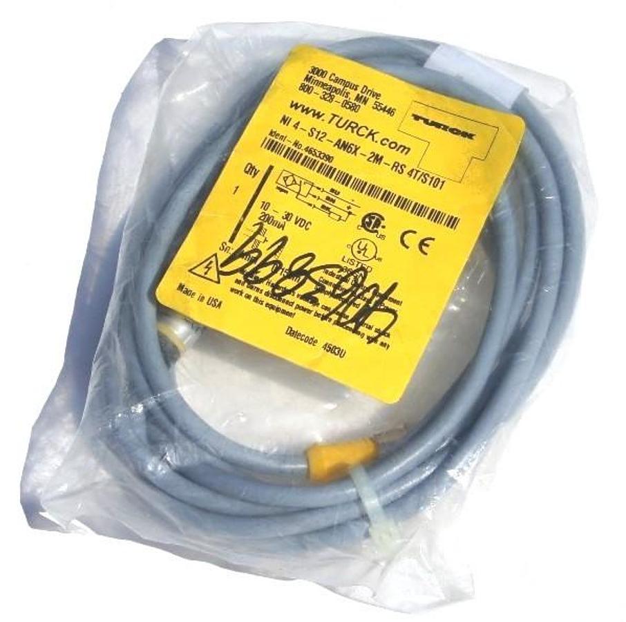 Used NIB TURCK NI4-S12-AN6X-2M-RS4T/S101 SENSOR CABLE 4653390 NI4S12AN6X2MRS4TS101