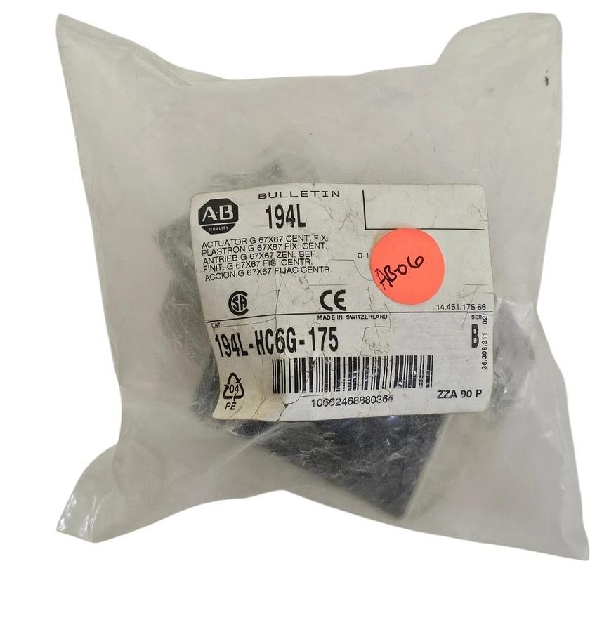 Used NEW ALLEN BRADLEY 194L-HC6G-175 ACTUATOR CONTROL AND LOAD SWITCH SER. B