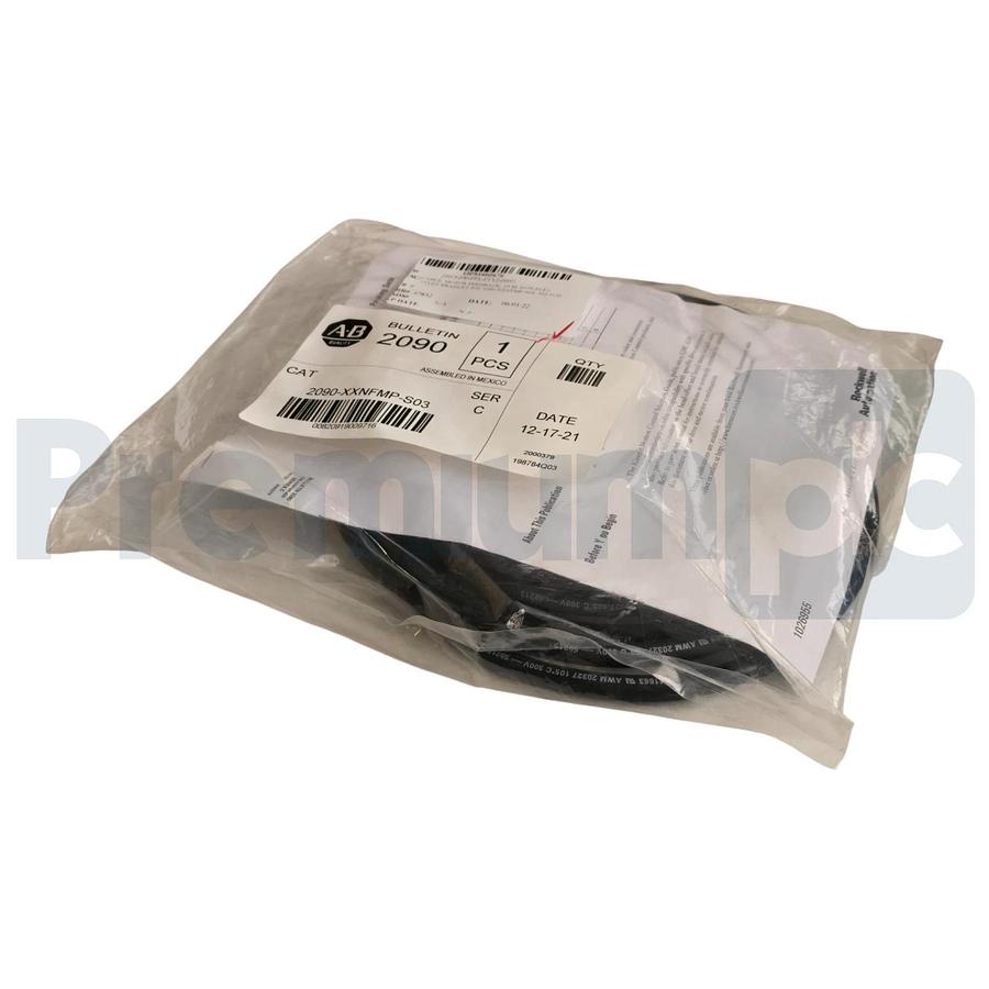 Used Allen Bradley 2090-XXNFMP-S03 /C MP Series Motor Feedback Cable Non-Flex 3m NSFS