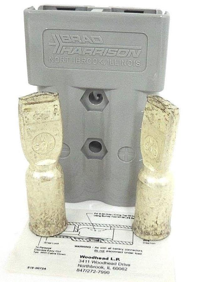 Used NIB BRAD HARRISON WOODHEAD 49212 S CONNECTOR - BATTERYMOTIVE GRAY 36V