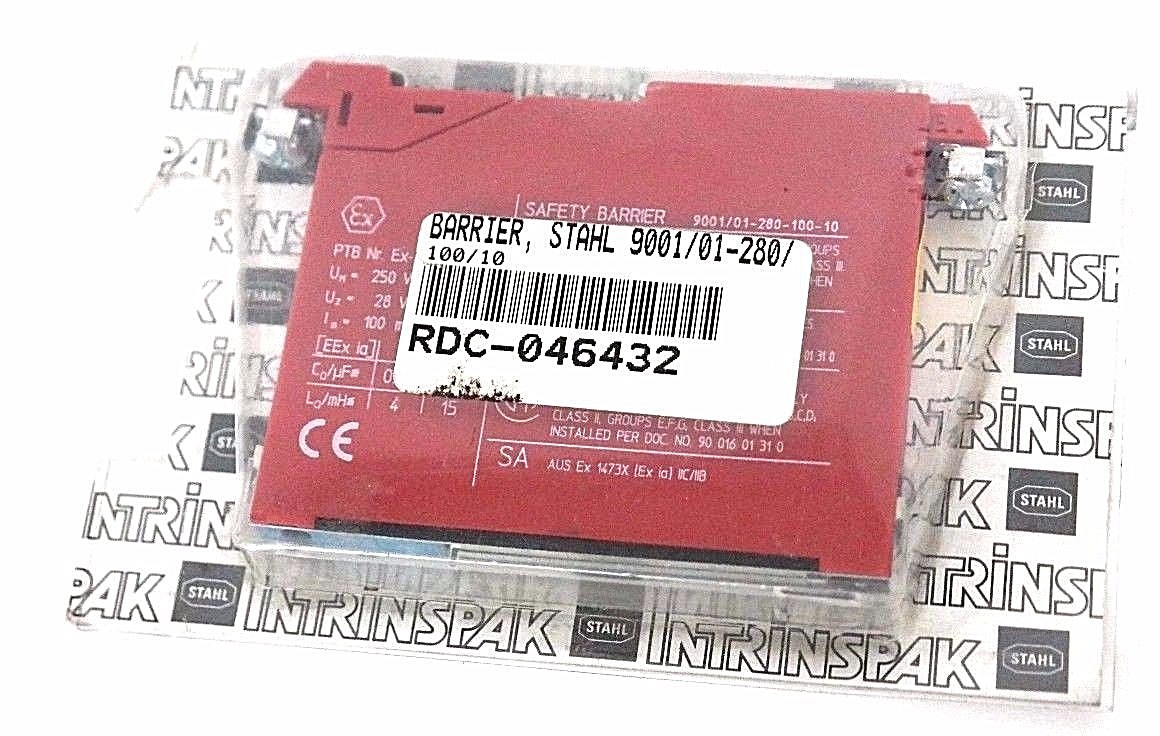 NIB STAHL INTRINSPAK 9001/01-280-100-10 SAFETY BARRIER 24V, 90010128010010