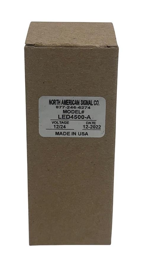 NORTH AMERICAN SIGNAL CO LED4500-A / LED4500A LED LIGHT AMBER/CLEAR 12/24V NSMP