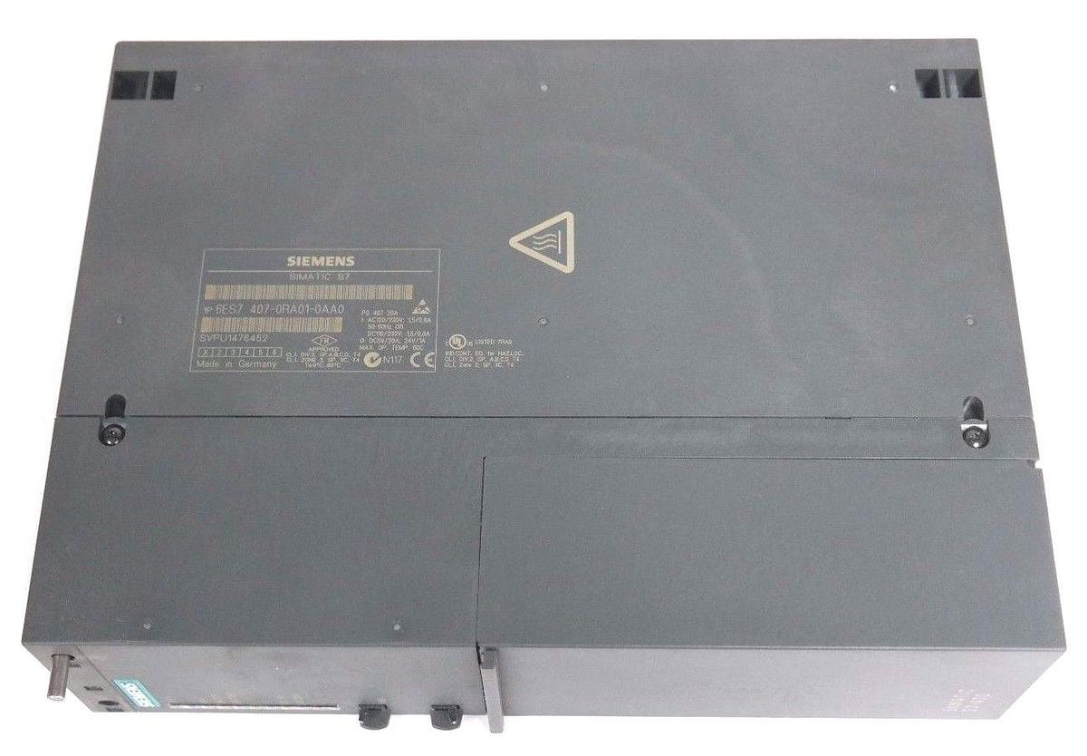 Used NEW SIEMENS SIMATIC S7 6ES7407-0RA01-0AA0 POWER SUPPLY PS407 AC20AS VERSION 1
