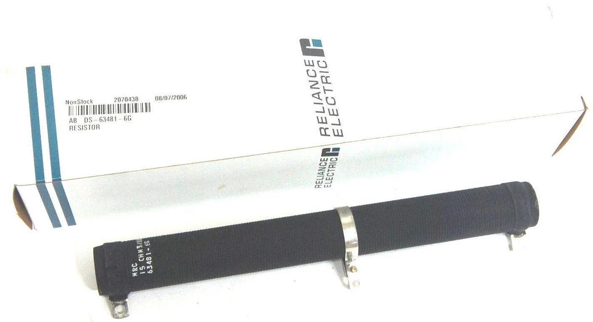 Used NIB RELIANCE ELECTRIC 63481-6G RESISTOR 15OHM, 200W, 634816G