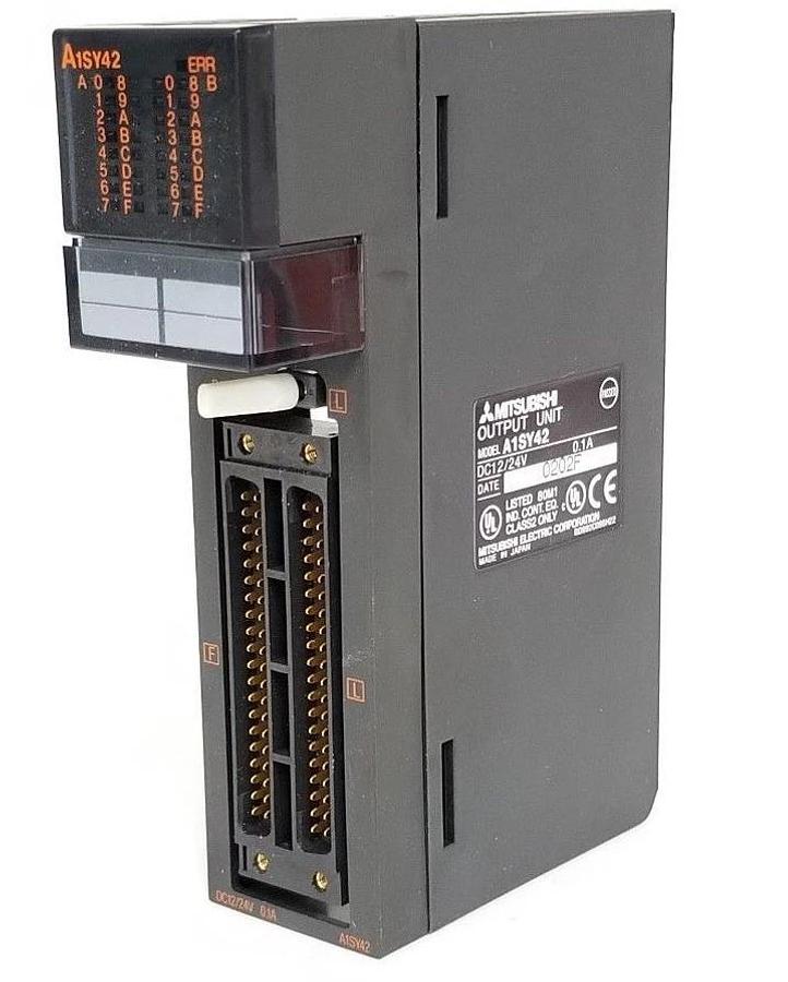 Used MITSUBISHI A1SY42 OUTPUT MODULE 12/24VDC, 0.1A