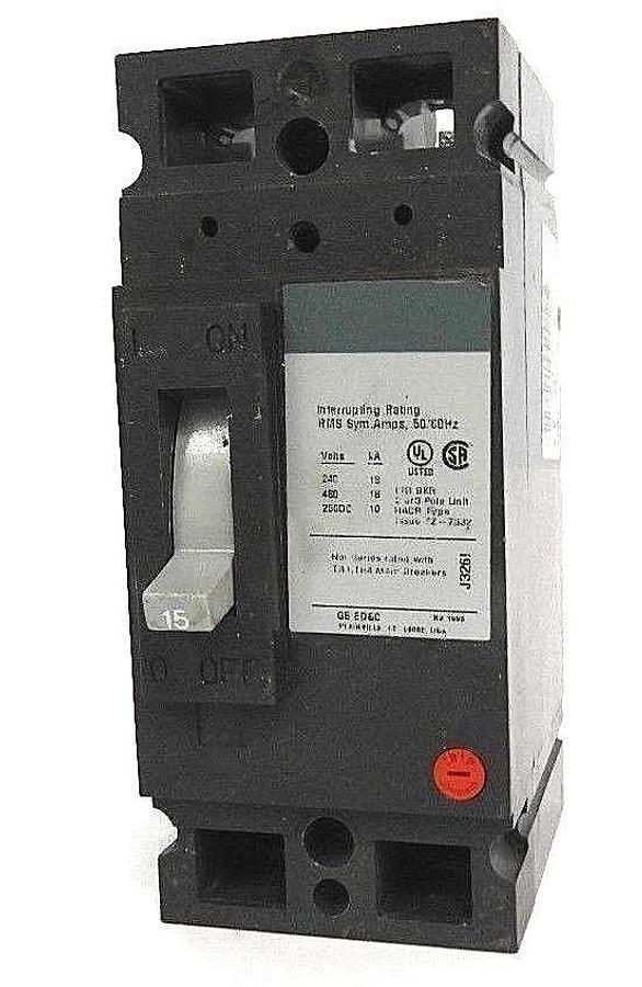 Used GENERAL ELECTRIC TEB122015 CIRCUIT BREAKER 15AMP 2POLE 240VAC