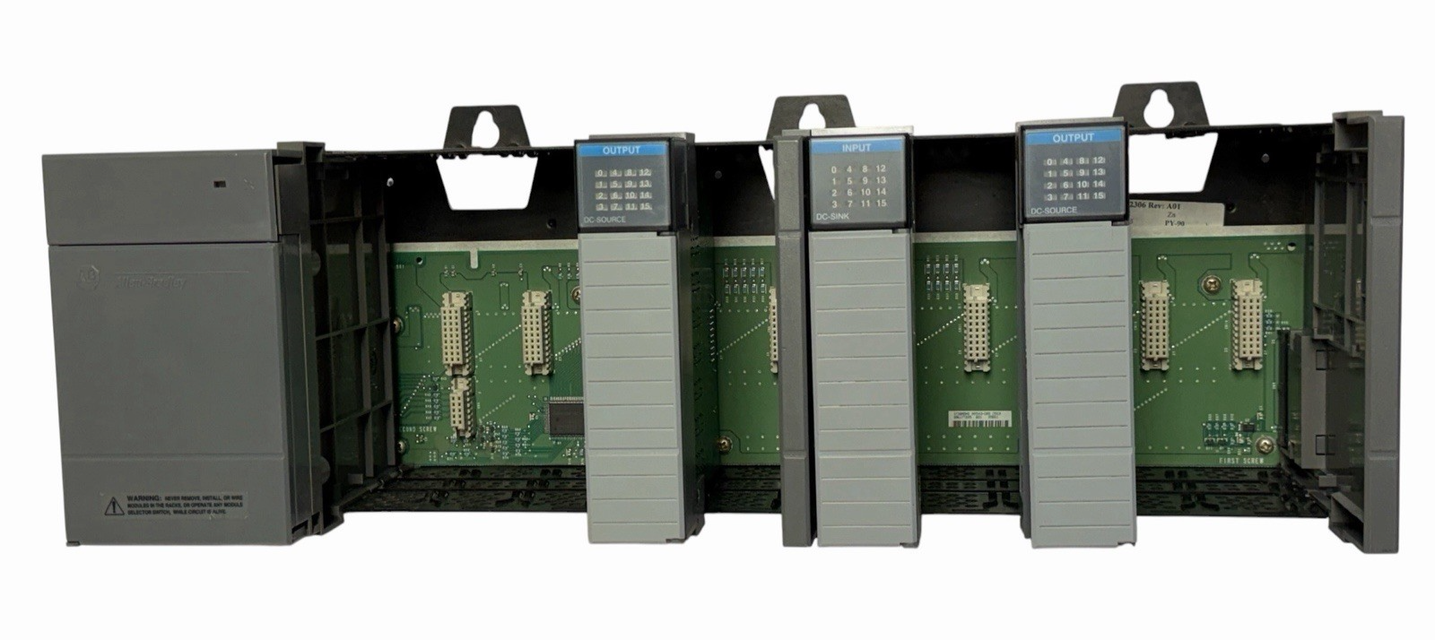 Used ALLEN BRADLEY 1746-A10 /B SLC 500 10-SLOT CHASSIS 1746-P2 /C POWER SUPPLY & MORE