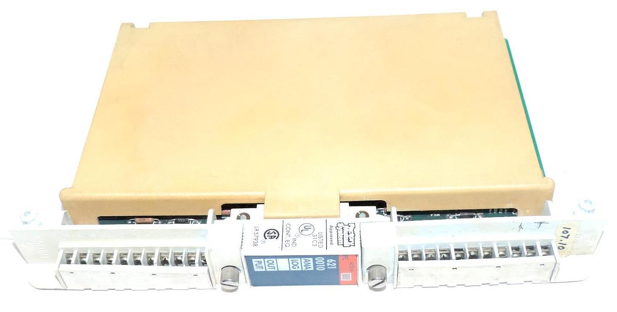 Used HONEYWELL 621-0010 OUTPUT MODULE ANALOG, 6210010 WITH 621-9950 TERM. BLOCK SET