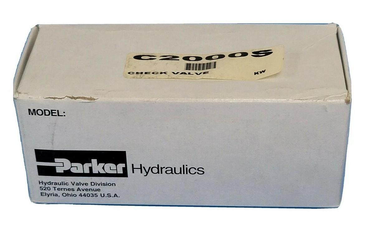 Used NIB PARKER C2000S CHECK VALVE C2000S-10KW 3000PSI 207 BAR MAX 70 CPM 265 LPM