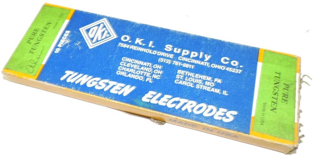 NEW OKI BERING TUN1167G TUNGSTEN ELECTRODES PACKAGE CONTAINS 10 ELECTRODES