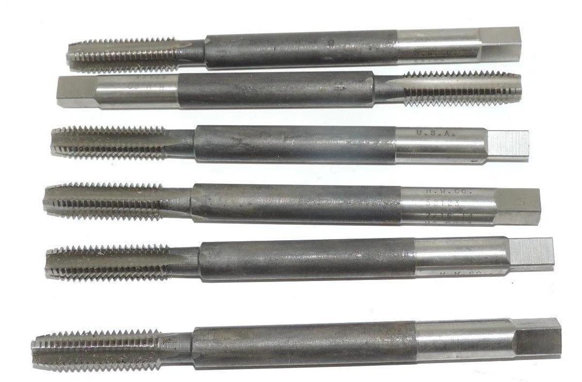 LOT OF 6 NEW HANSON WHITNEY H.W. CO. 52123 TAPS 7/16-14 HS GH-3