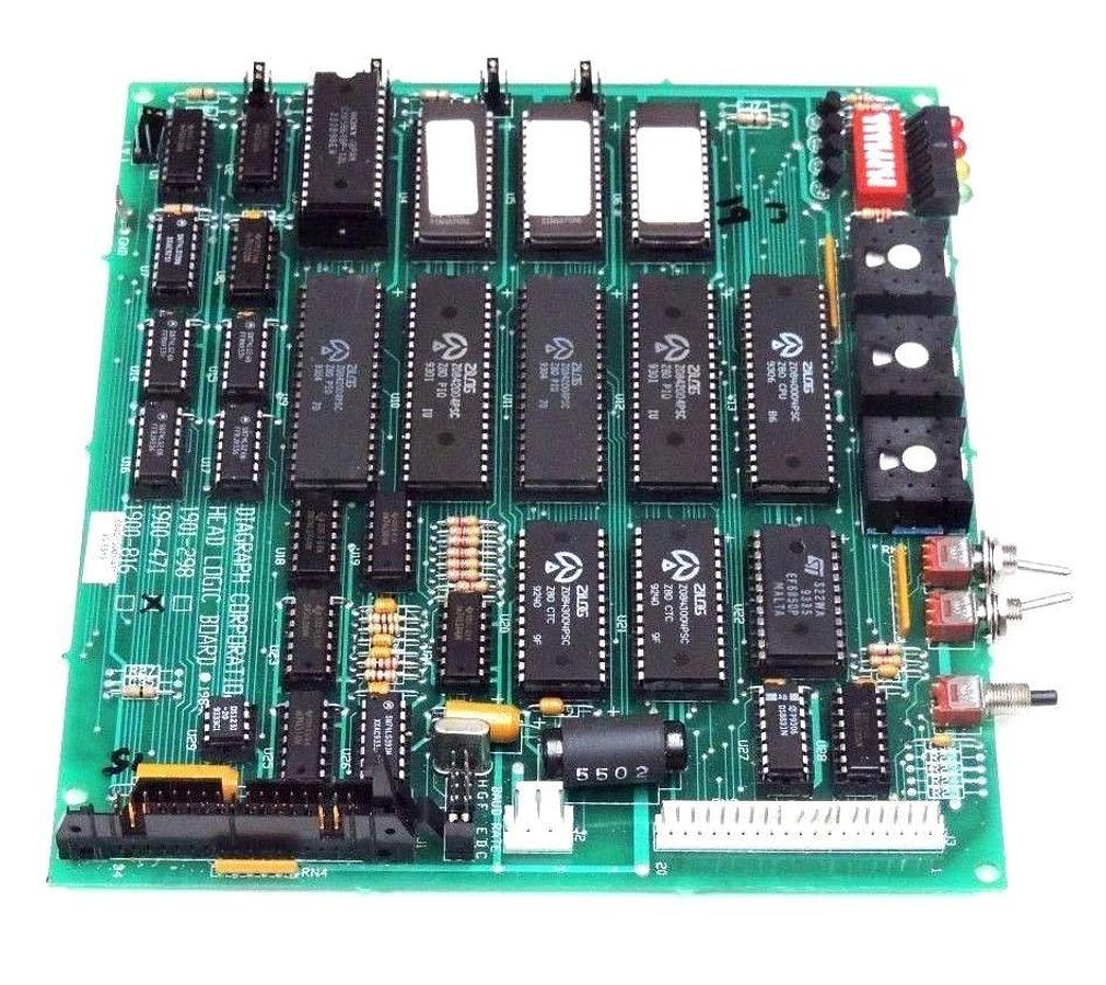 Used DIAGRAPH CORPORATION 1900-471 HEAD LOGIC BOARD, 004D13001-471, 93-5515, 1900471