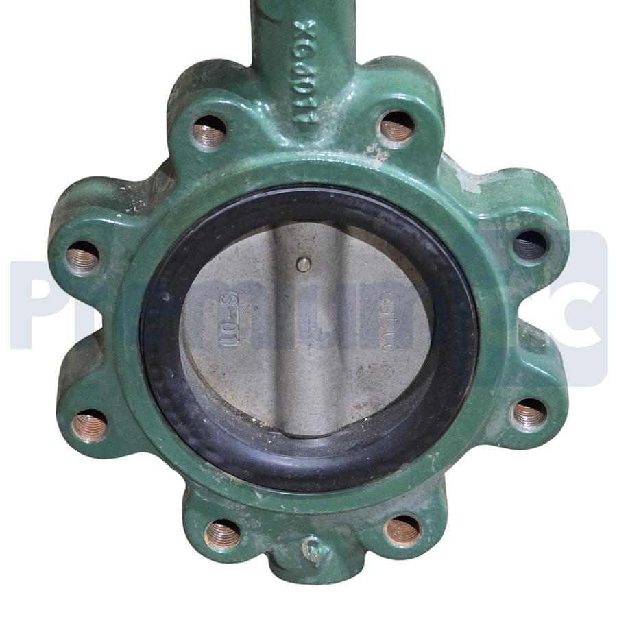 Used Fisher El-O-Matic 4" Butterfly Valve Assy w/DVC2000 Positioner & F0200U Actuator