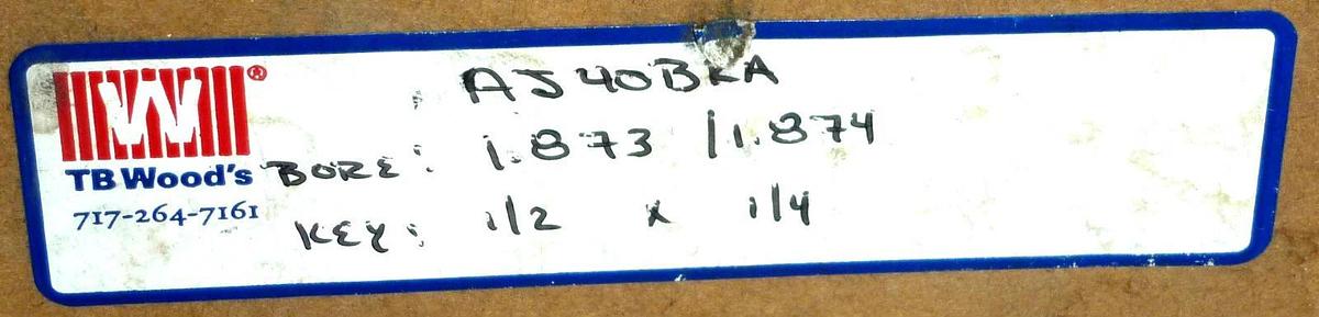 Used NIB TB WOOD'S A340BKA BUSHING BORE 1.873/ 1.874