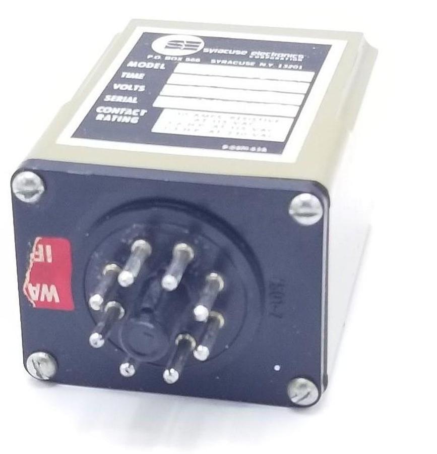 Used SYRACUSE ELECTRONICS DLR-00317 TIME DELAY RELAY 180SEC, 115VAC, DLR00317