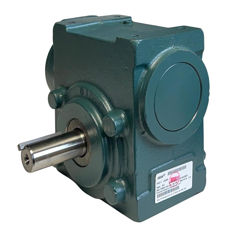 Used DODGE 23S30R TIGEAR-2 RIGHT-ANGLE WORM GEAR REDUCER 30:1 RATIO 1.42HP MAX NSMP