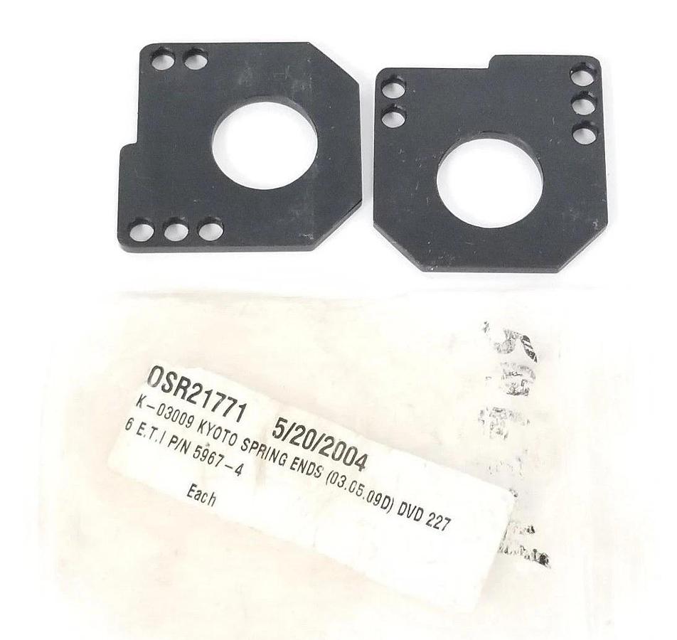 LOT OF 2 NEW KYOTO K-03009 SPRING ENDS, E.T.I. P/N: 5967-4