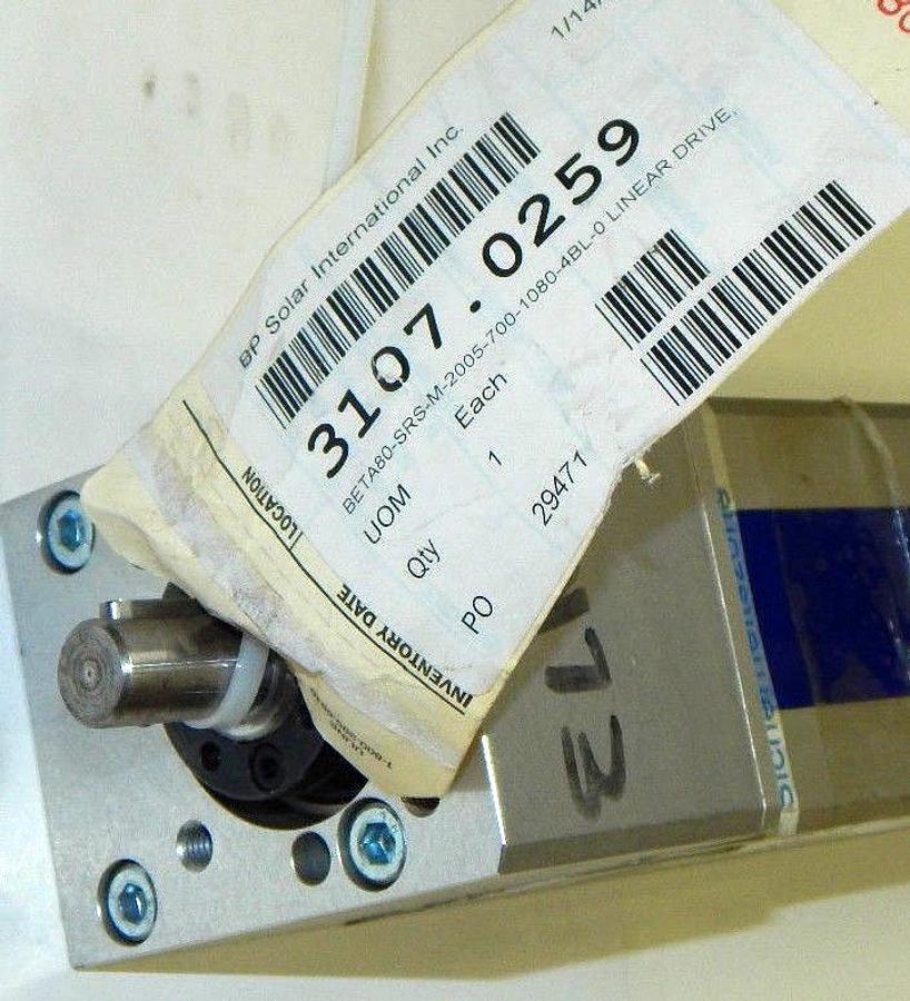 Used HSB AUTOMATION BETA 80-SRS LINEAR DRIVE, BETA-80-SRS-M-2005-700-1080-4BL-0