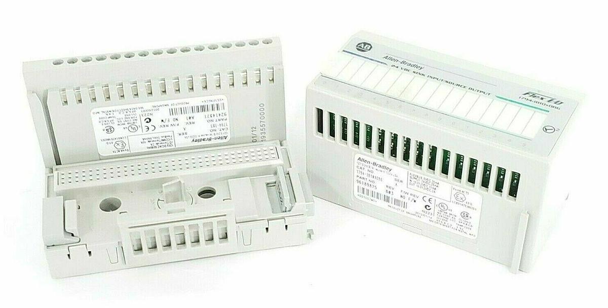 Used ALLEN BRADLEY 1794-IB10XOB6 FLEX I/O SER. A REV. B03 W/ 1794-TB3 SER. A REV. A01