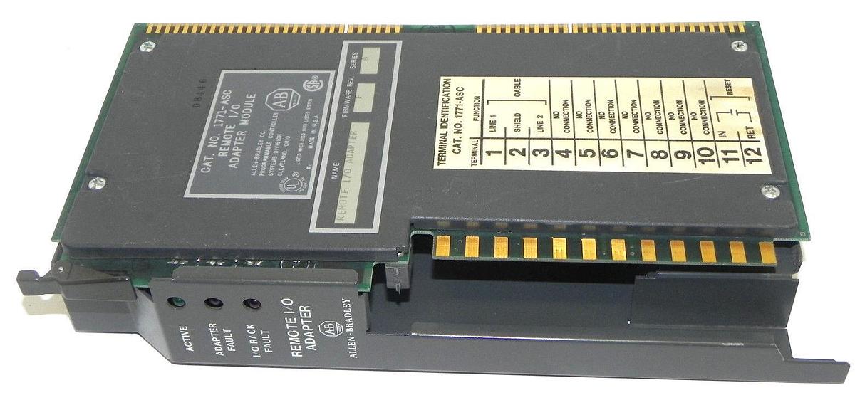 Used ALLEN BRADLEY 1771-ASC REMOTE I/O ADAPTER MODULE FIRMWARE REV. F SER. A