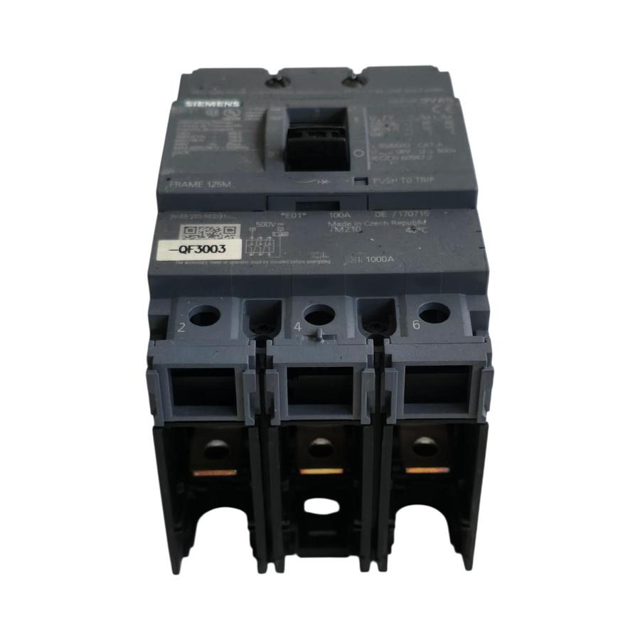 Used SIEMENS 3VA5180-5ED31-0AA0 - 3VA5 SENTRON MCCB CIRCUIT BREAKER 3P 80A 125M NSMP