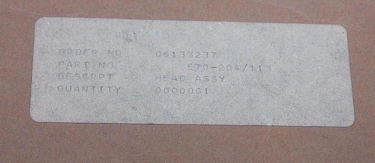 NIB RAYMOND 570-204/113 HEAD ASSEMBLY