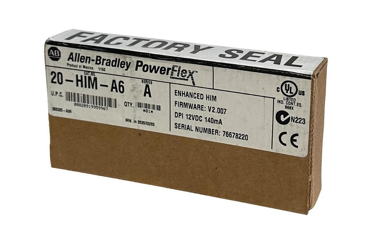 Used NEW SEALED ALLEN BRADLEY 20-HIM-A6 /A PowerFlex ENHANCED HIM 12VDC 140mA 20HIMA6