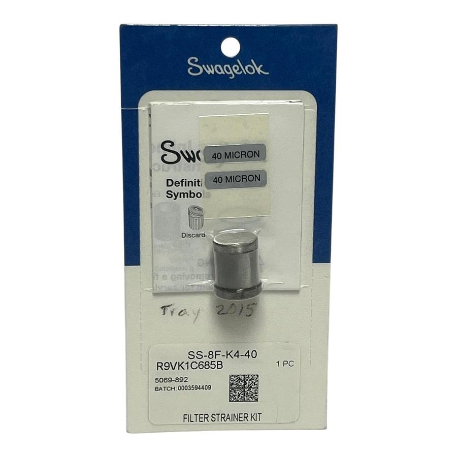Used Swagelok SS-8F-K4-40 40 Micron TF / F Series Filter Element Strainer Kit