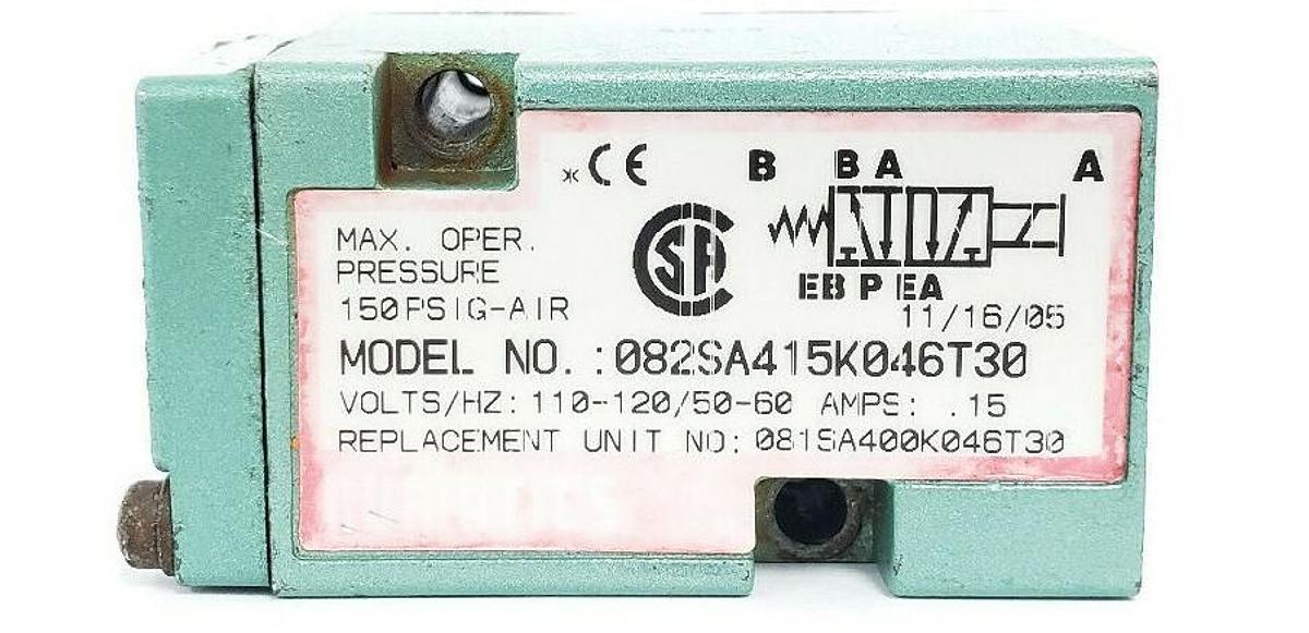 Used NUMATICS 082SA415K046T30 SOLENOID VALVE (INCOMPLETE)
