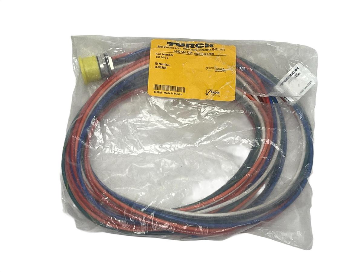 Used Turck CSF 64-6-2 M23 Powerfast Male Receptacle - U-03988 - New