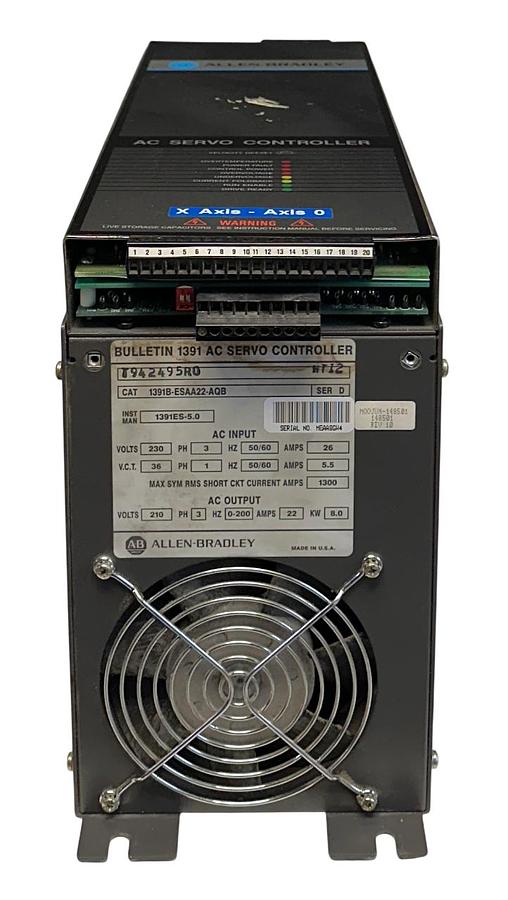 Used ALLEN BRADLEY 1391B-ESAA22-AQB /D BULLETIN 1391 AC SERVO CONTROLLER 8kW USNP