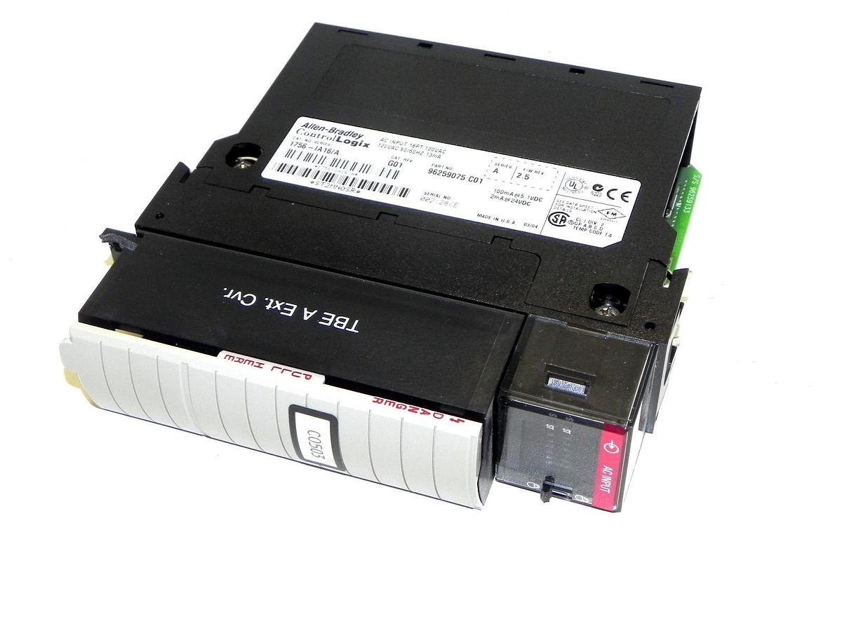 Used ALLEN BRADLEY 1756-IA16/A INPUT MODULE 16POINT 120VAC CAT. REV. G01