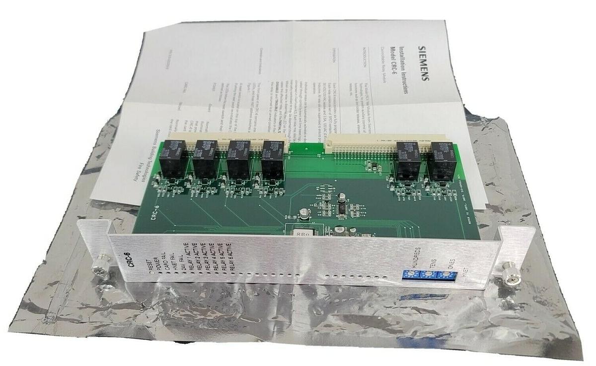 Used NEW SIEMENS 500-033250 CRC-6 FIRE ALARM RELAY CARD REV. 02.01 500033250 CR6