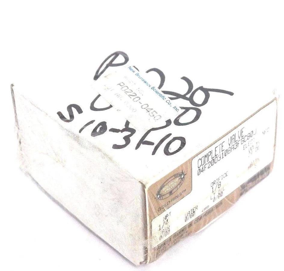 Used NIB PARKER BRUNSWICK 04F20O3108A3FGC80J SOLENOID VALVE 1/4 NPT 24VDC PO220-0450