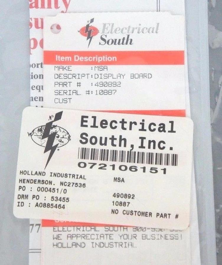 Refurbished REPAIRED MSA 490892 CONTROL MODULE 5000 SERIES REV 1, 491570