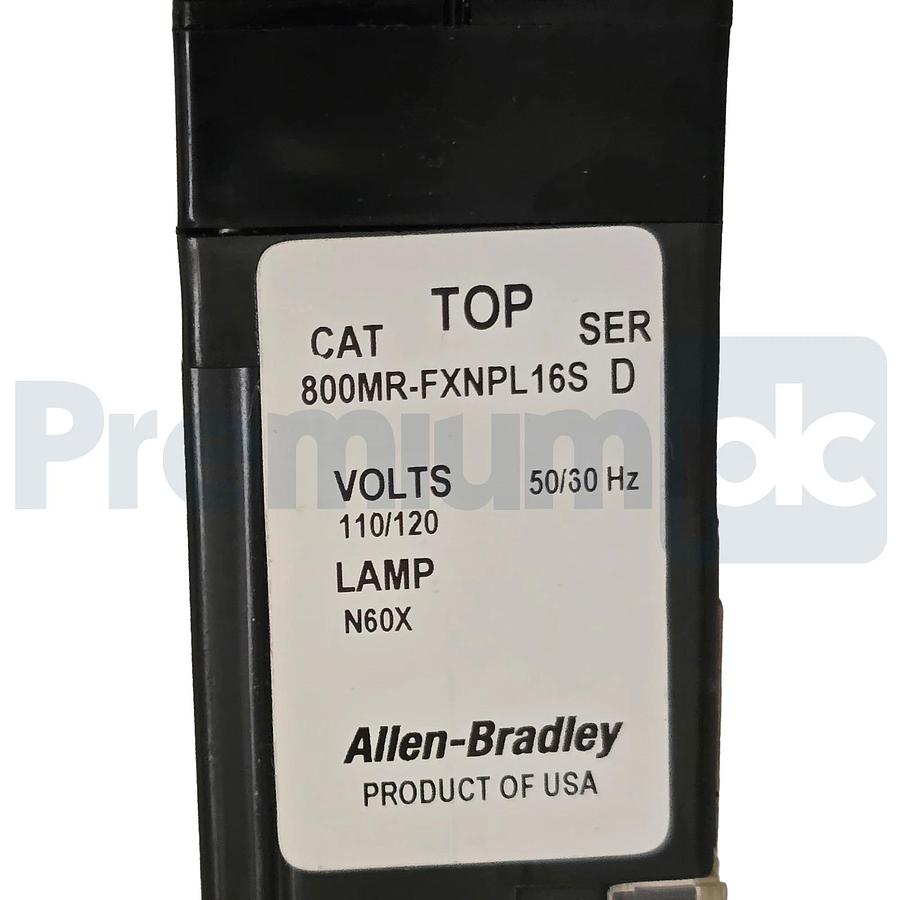 Allen-Bradley 800MR-FXNPL16AA7K /D 3-Pos Illuminated Push-Pull Unit Amber NSMP