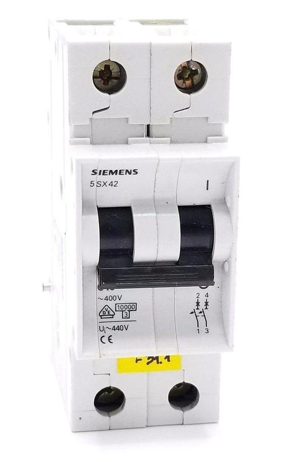 Used SIEMENS 5SX42 C10 CIRCUIT BREAKER ~400V