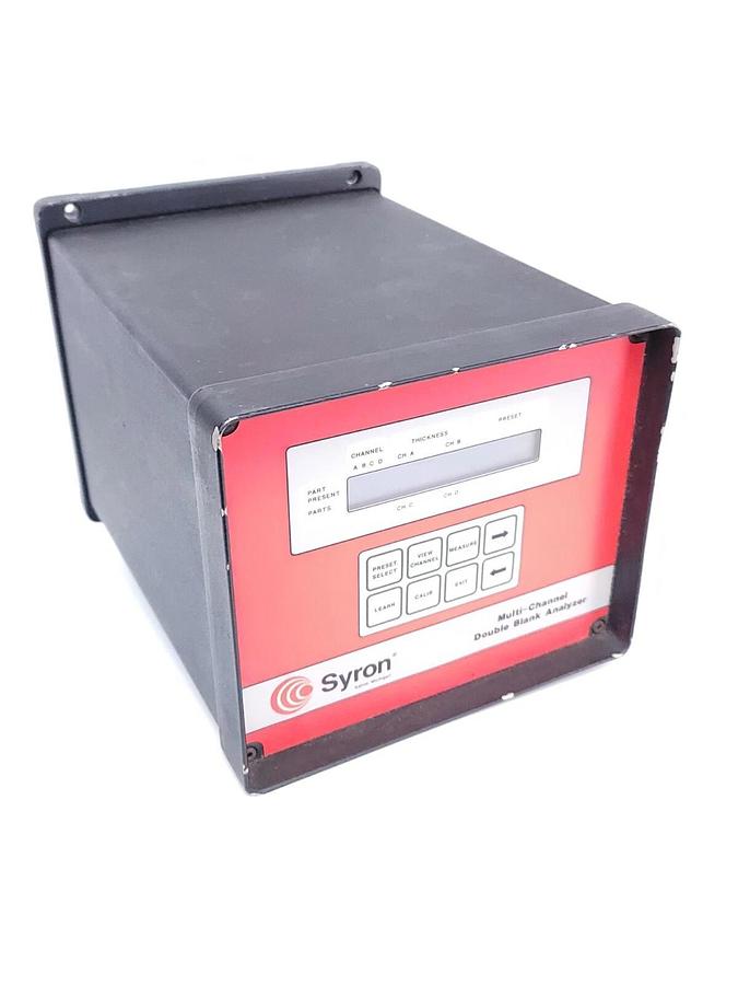 Used SYRON DBA020 DOUBLE BLANK ANALYZER 120VAC S/N:003