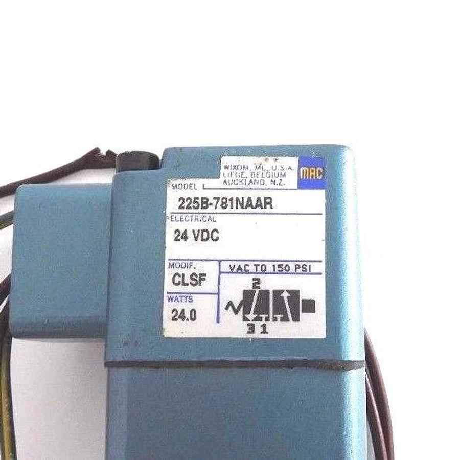 NEW MAC 225B-781NAAR SOLENOID VALVE 1/4" NPT 24VDC, 24.0 WATT, 225B781NAAR