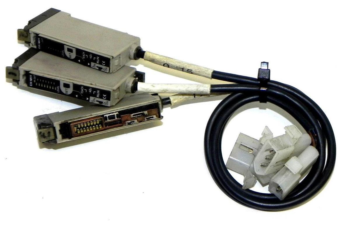 Used LOT OF 3 OMRON E3X-NH11 PHOTOELECTRIC SENSORS E3XNH11