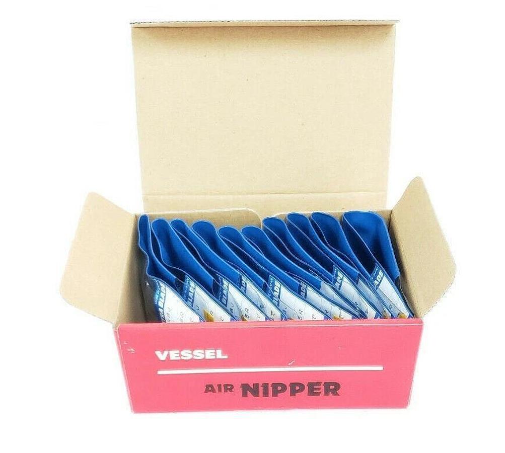 Used BOX OF 10 NEW VESSEL NY05RBJ AIR NIPPER EXTRA BLADES GT-NY05R, STRAIGHT, 3.0mm