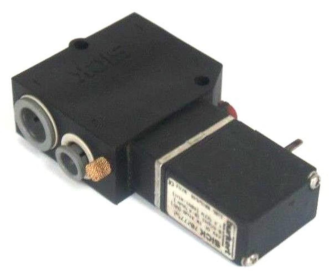 Used SICK OPTIC ELECTRONIC 7027752 VALVE 24VDC, 1W, 0-65PSI, 3/8" & 1/4" PORTS