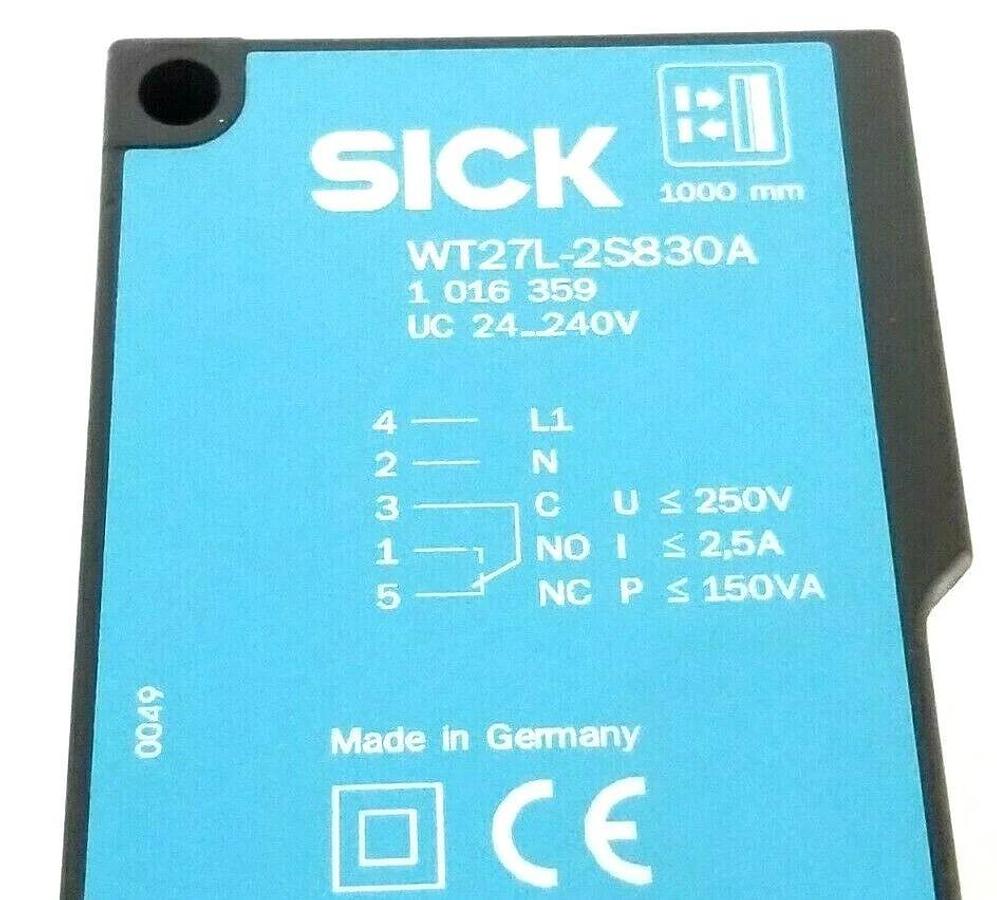 Used SICK WT27L-2S830A PHOTOELECTRIC PROXIMITY SENSOR WT 27 L-2 1016359 WT27L2S830A