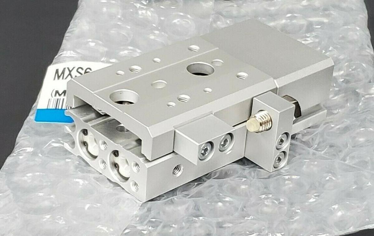 LOT OF 3 NEW SMC MXS6-10ASF CYLINDER AIR SLIDE TABLES MXS610ASF