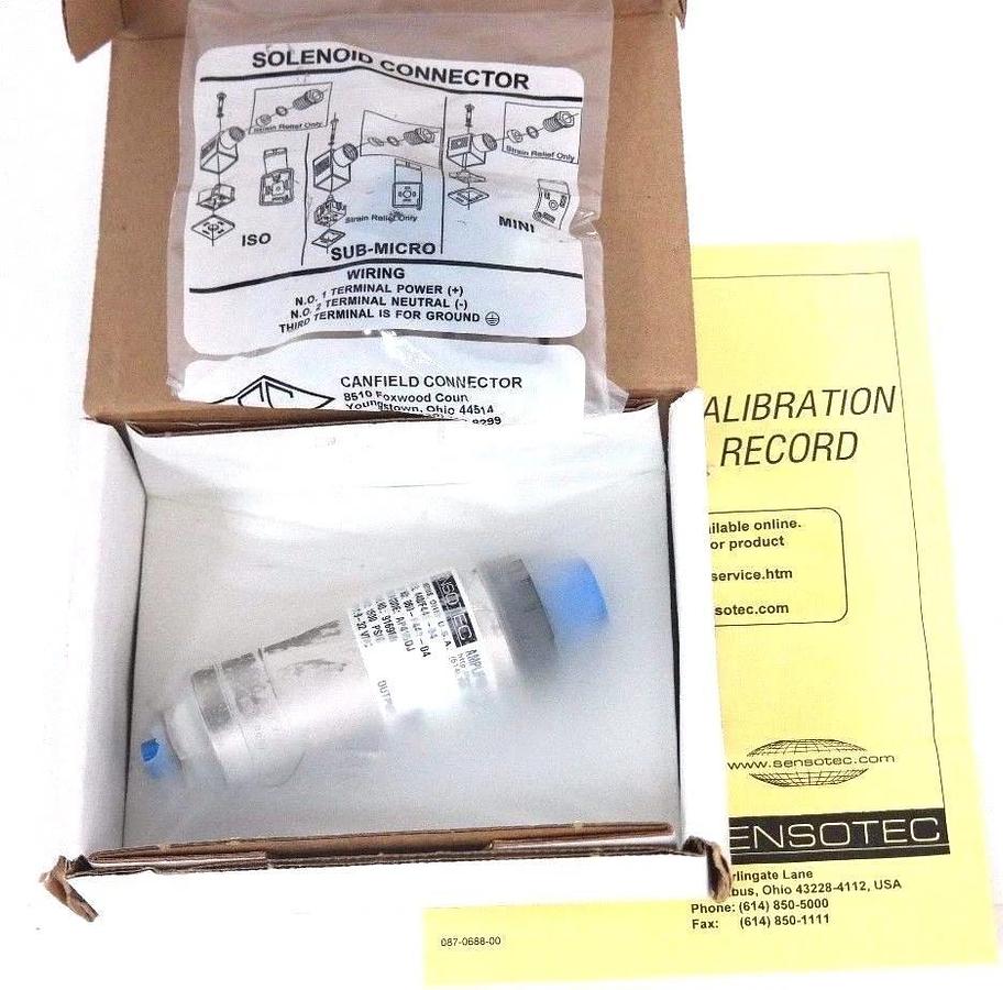 Used NIB SENSOTEC 440/F441-04 PNEUMATIC PRESSURE TRANSDUCER 060-F441-04, 1500PSIG