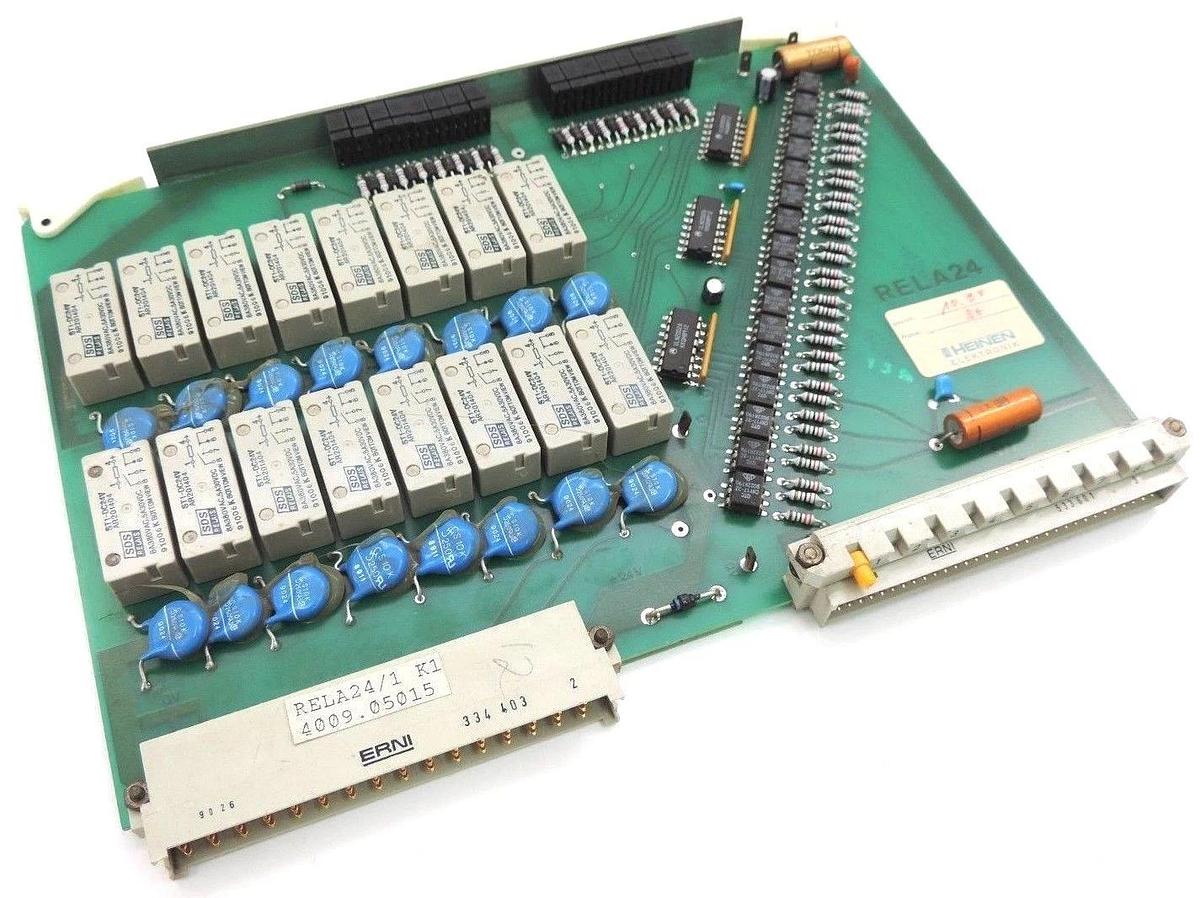 Used HEINEN ELEKTRONIK RELA24/1 K1 4009.05015 PC BOARD RELA24 60924-7.4