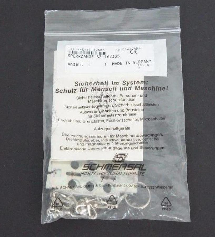 Used NEW SCHMERSAL 1110500 SPERRZANG SZ 16/335